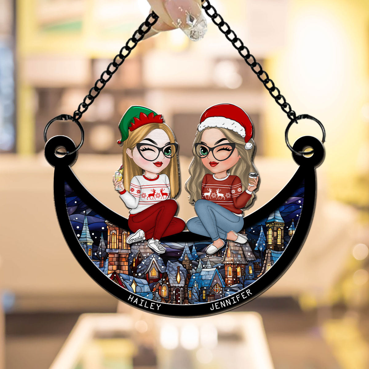 Our Christmas - Personalized Custom Suncatcher