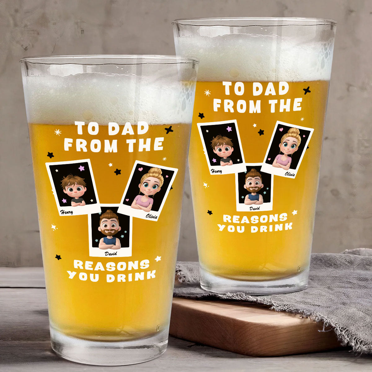 Best Daddy - Personalized Custom Beer Glass
