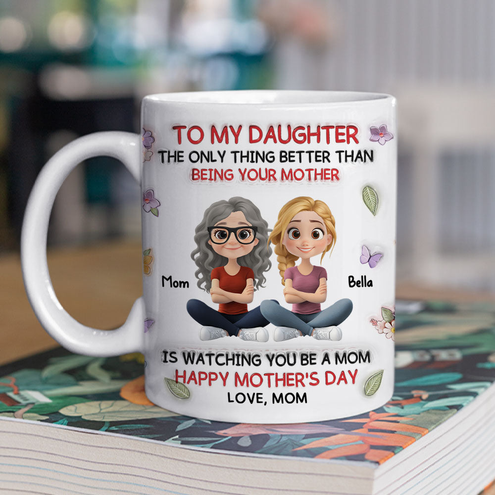 Mom Always Watches Over You - Personalized Custom 3D Inflated Effect Mug