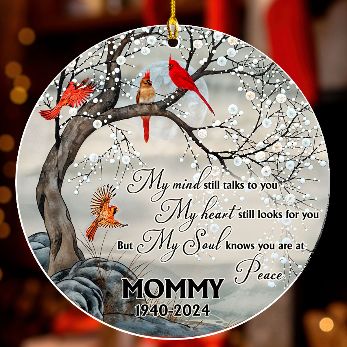 My Mind Still Talks to You - Personalized Custom Acrylic Ornament