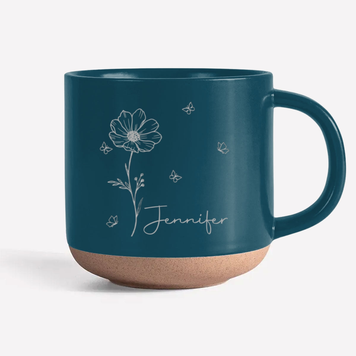 Live Wildly And Beautifully Like Flowers - Personalized Custom Engraved Pottery Mug