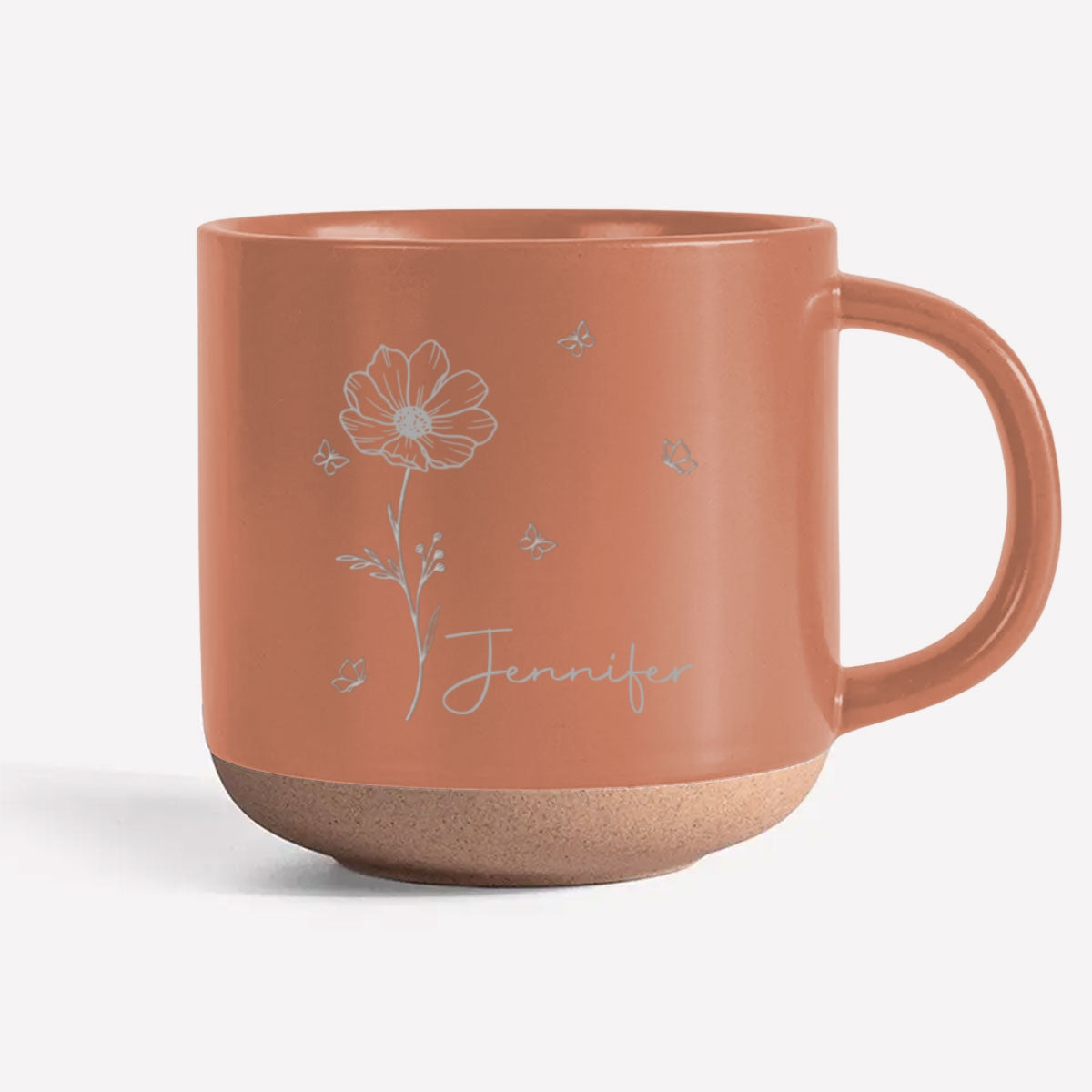 Live Wildly And Beautifully Like Flowers - Personalized Custom Engraved Pottery Mug
