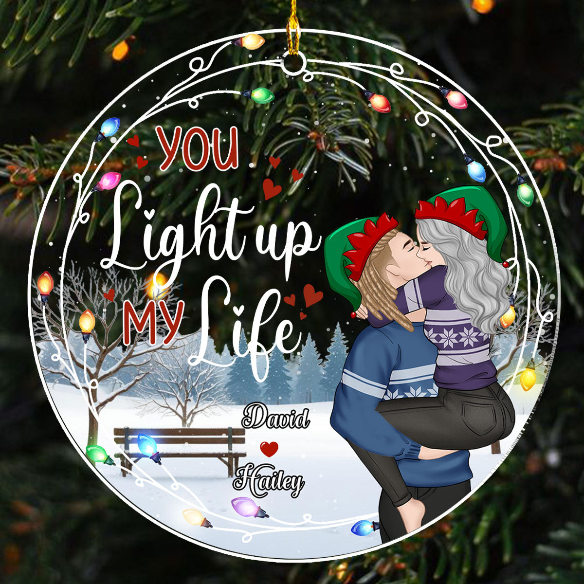 Just For U - Personalized Custom Acrylic Ornament