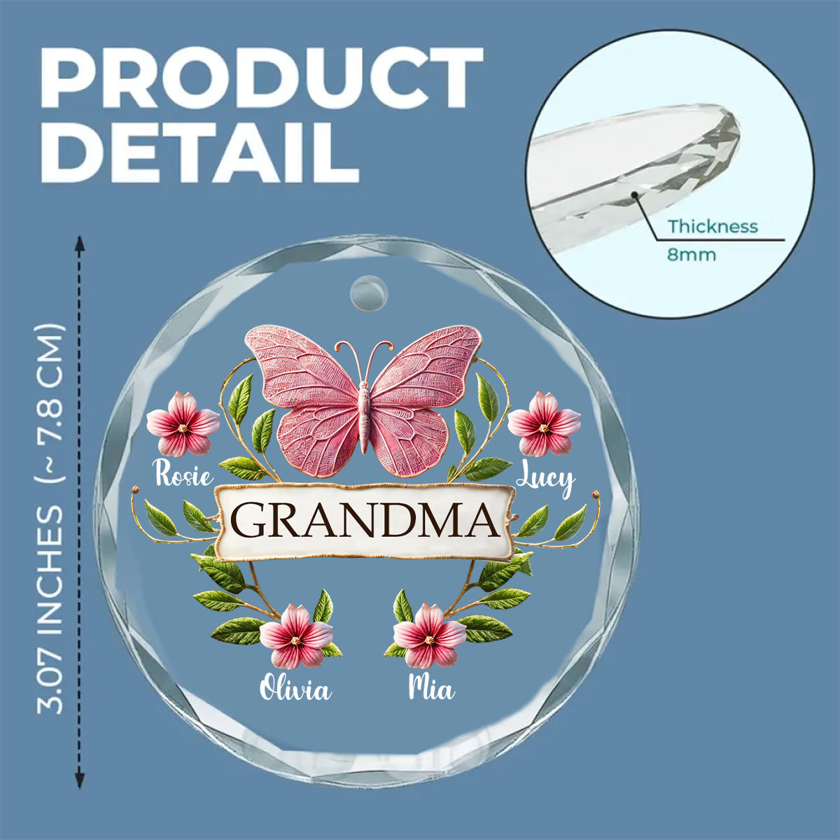 Love Being A Nana - Personalized Custom Glass Ornament