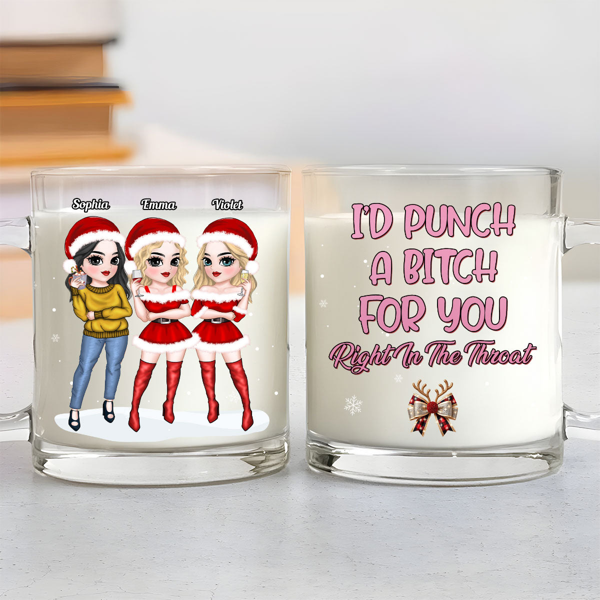 Punch Bitch - Personalized Custom Glass Mug