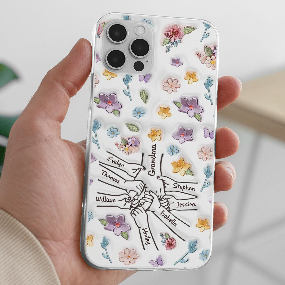Mom You Hold My Hand Also My Heart - Personalized Custom 3D Inflated Effect Phone Case