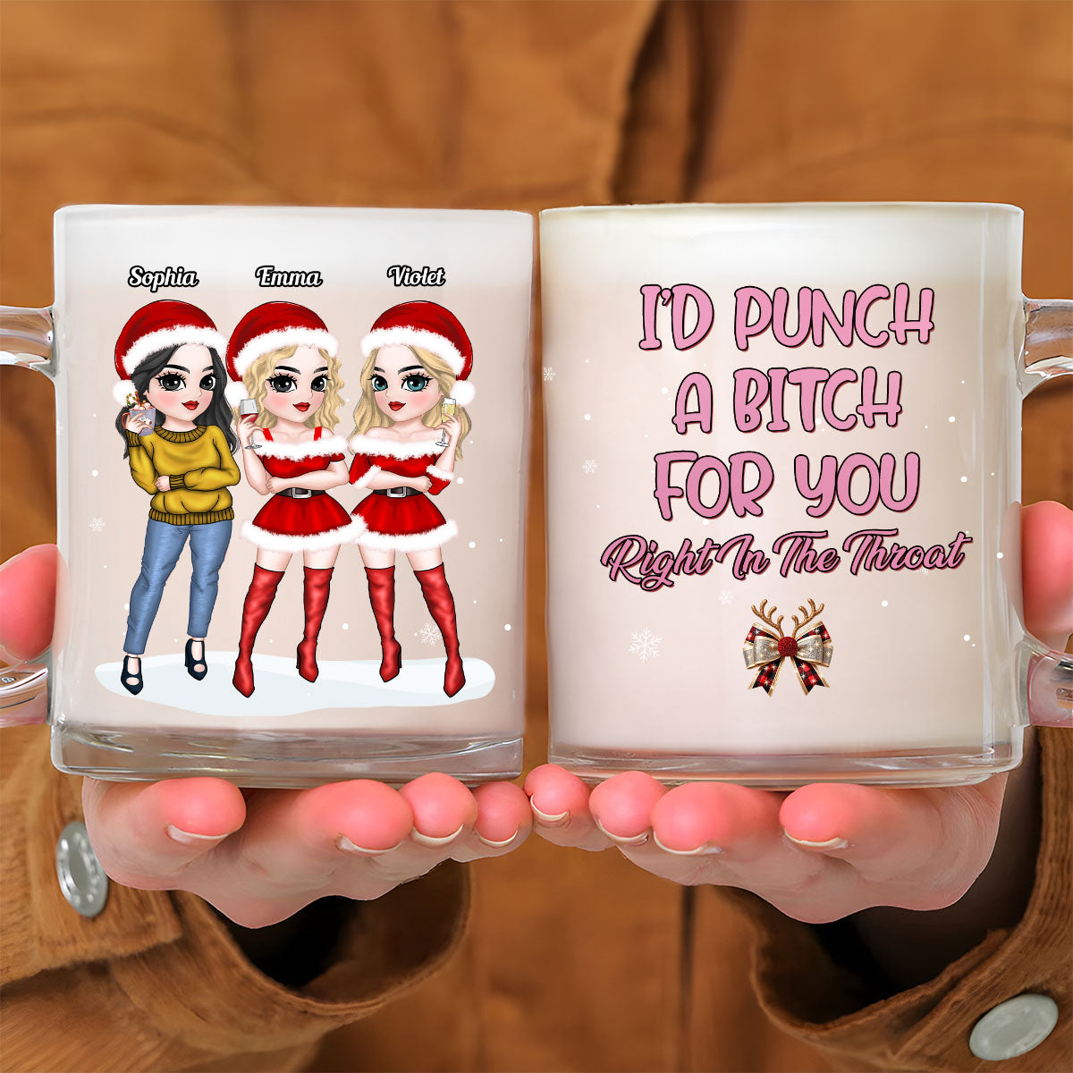 Punch Bitch - Personalized Custom Glass Mug