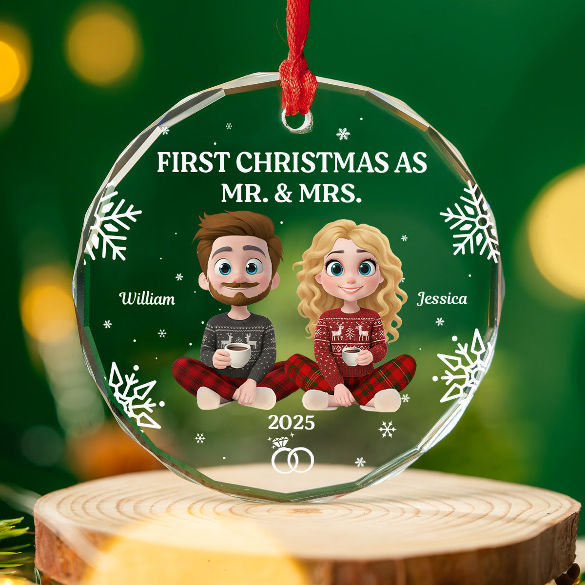 The Year Our Story Began - Personalized Custom Glass Ornament