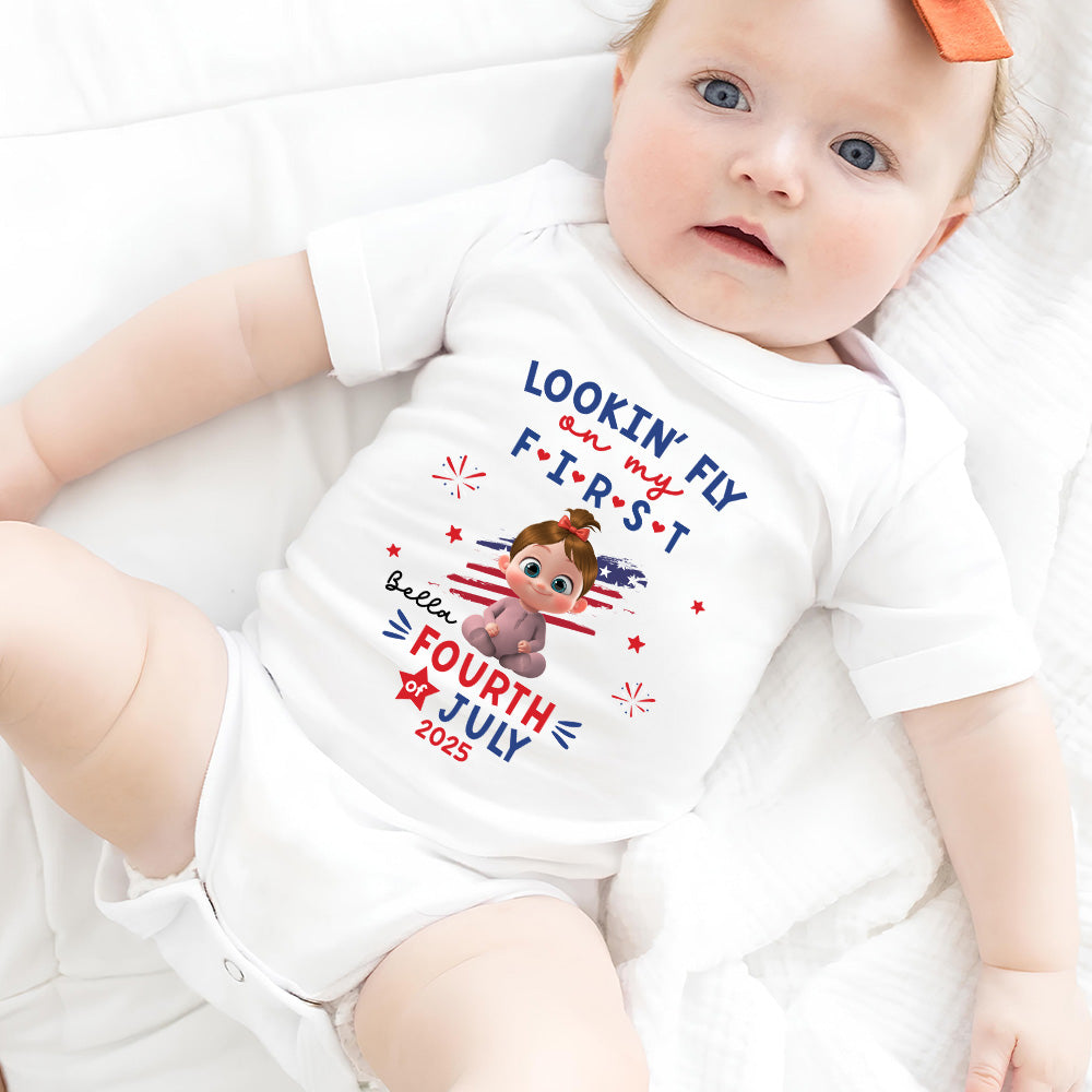 My First 4th July - Personalized Custom Baby Onesie