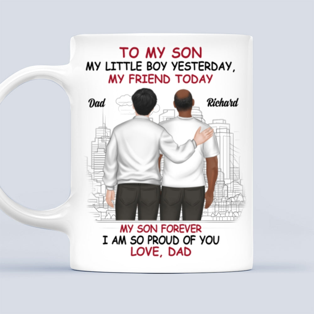 Forever Proud Always Your Dad - Personalized Custom Coffee Mug
