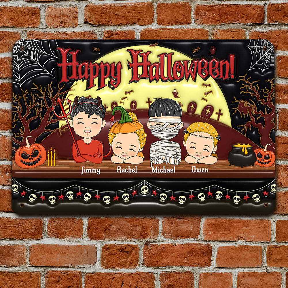 On Hallow Day - Personalized Custom 3D Inflated Effect Metal Sign