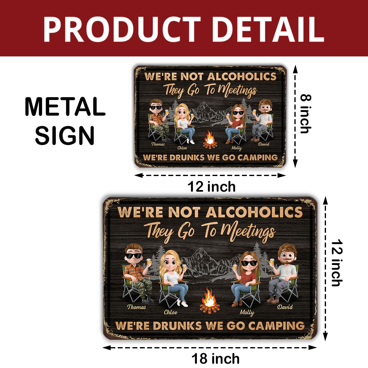We Are Not Alcoholics - Personalized Custom Metal Sign