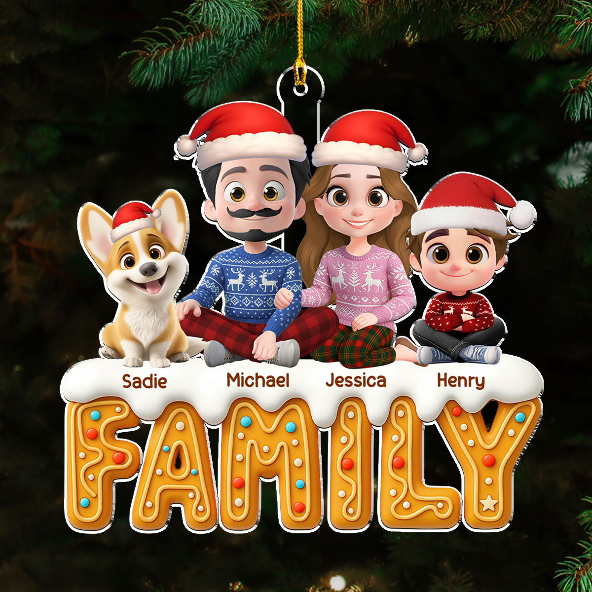 Family Of This Year - Personalized Custom Acrylic Ornament