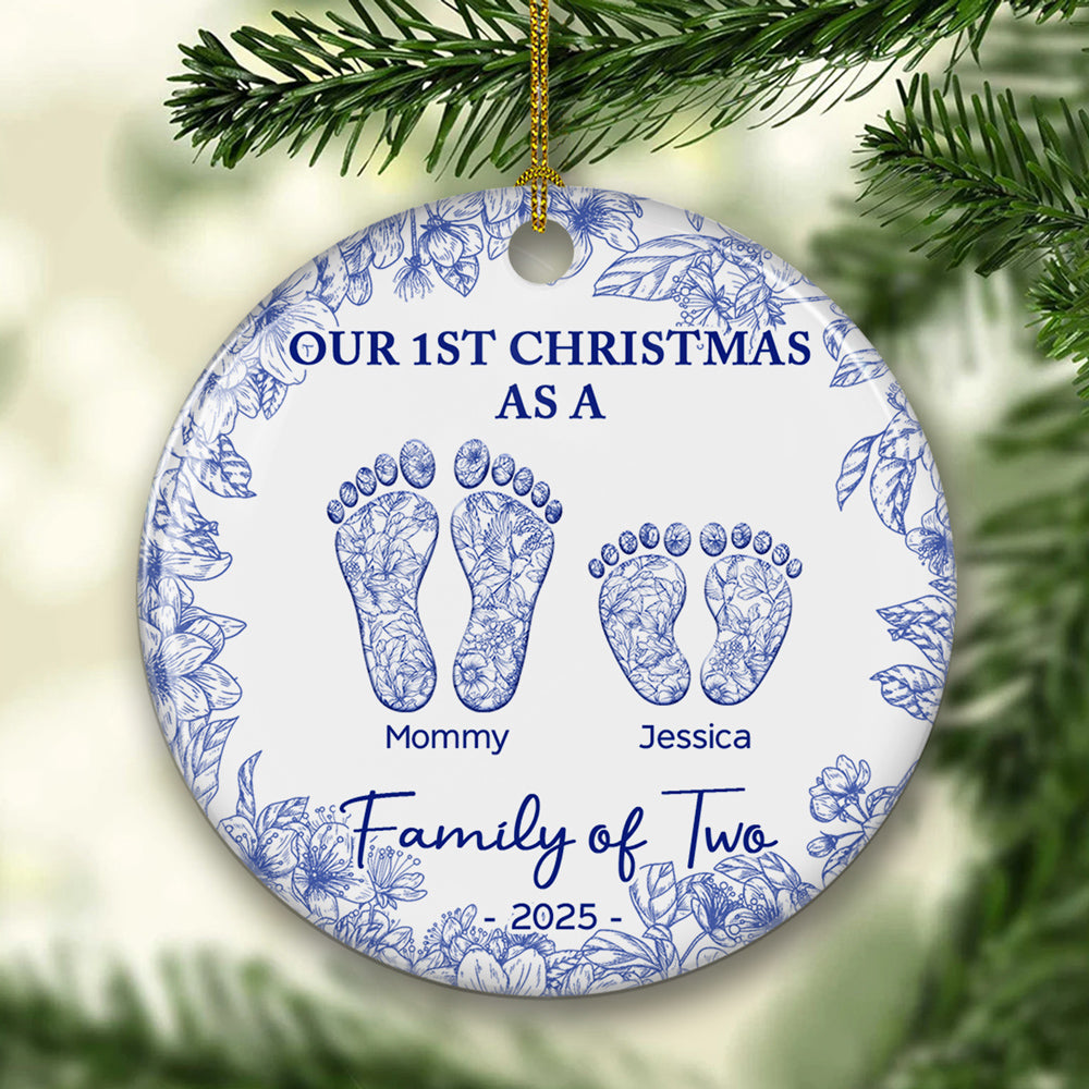 Together We Celebrate Our First - Personalized Custom Ceramic Ornament