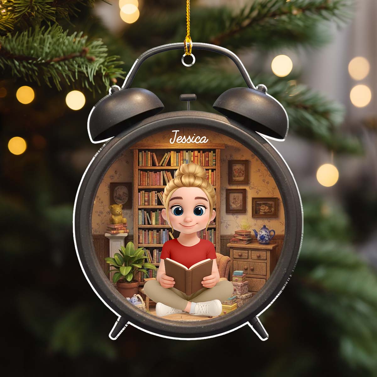 Book Lovers - Personalized Custom Acrylic Ornament