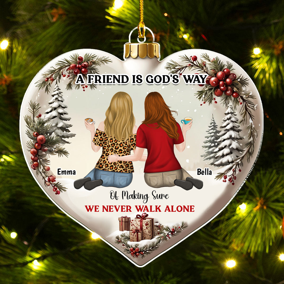 We Never Walk Alone - Personalized Custom Acrylic Ornament