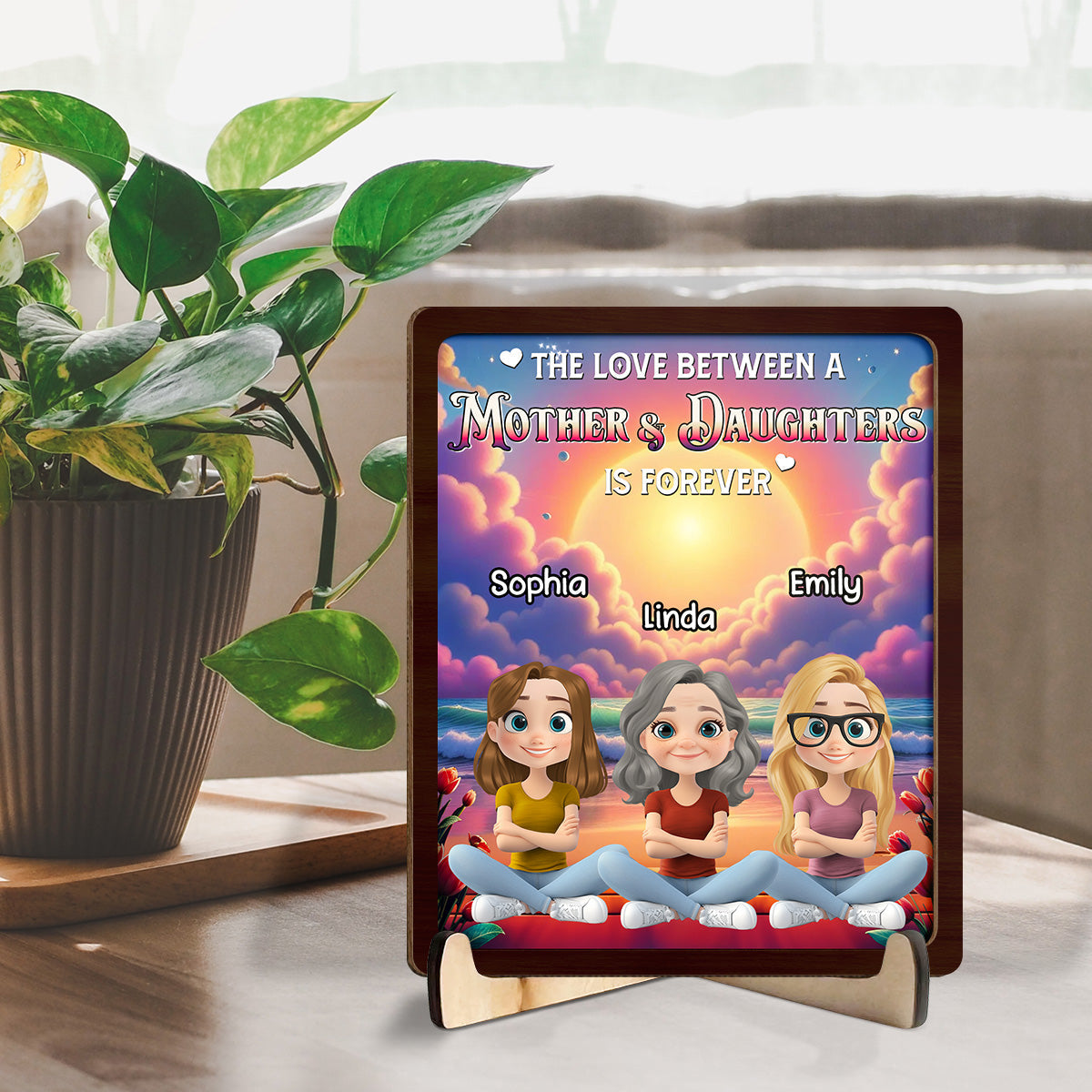 The Love Between Us - Personalized Custom Wooden Plaque