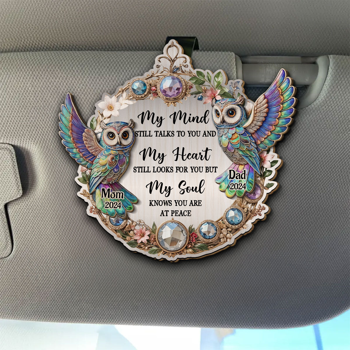 Owl My Mind My Heart My Soul - Personalized Custom Car Visor Clip