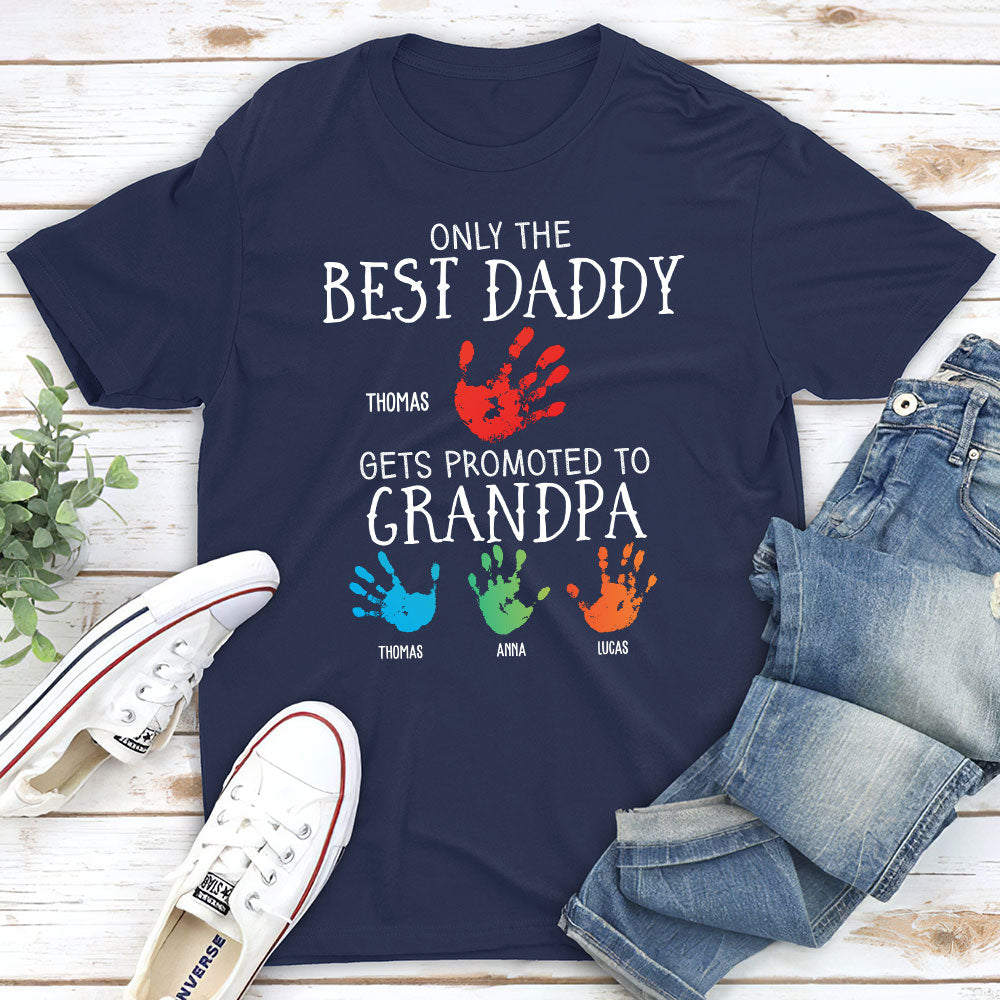 Promoted To Grandpa - Personalized Custom Shirt