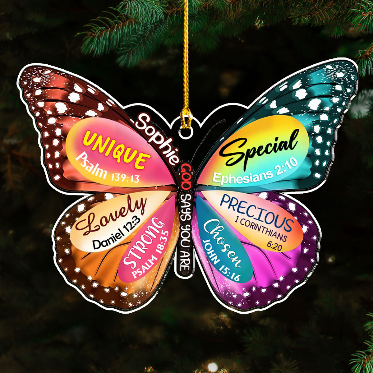 God Says You Are - Personalized Custom Acrylic Ornament