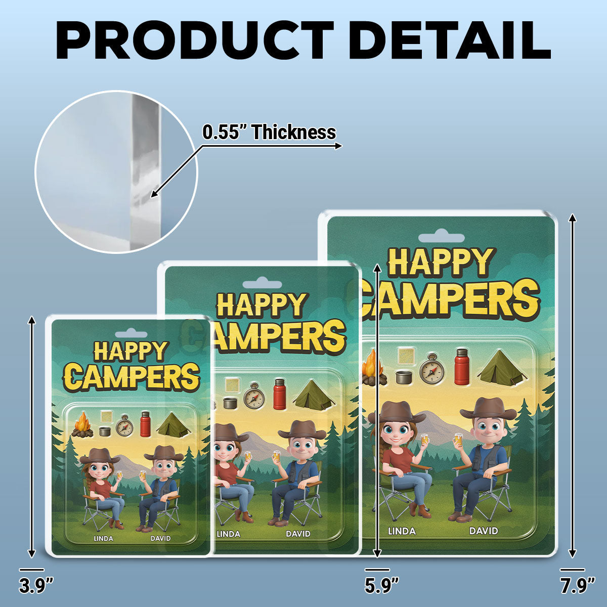 Happy Campers - Personalized Custom Acrylic Plaque