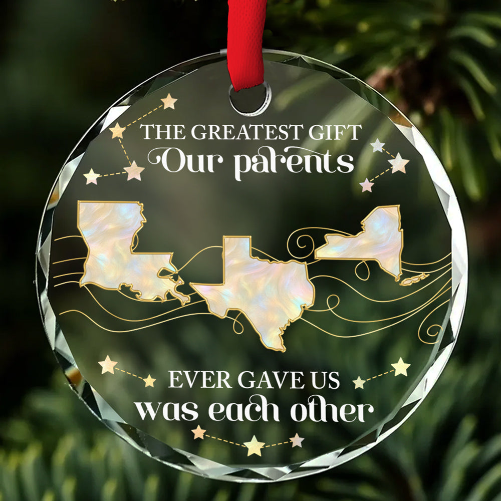 Sibling Of Pearl - Personalized Custom Glass Ornament