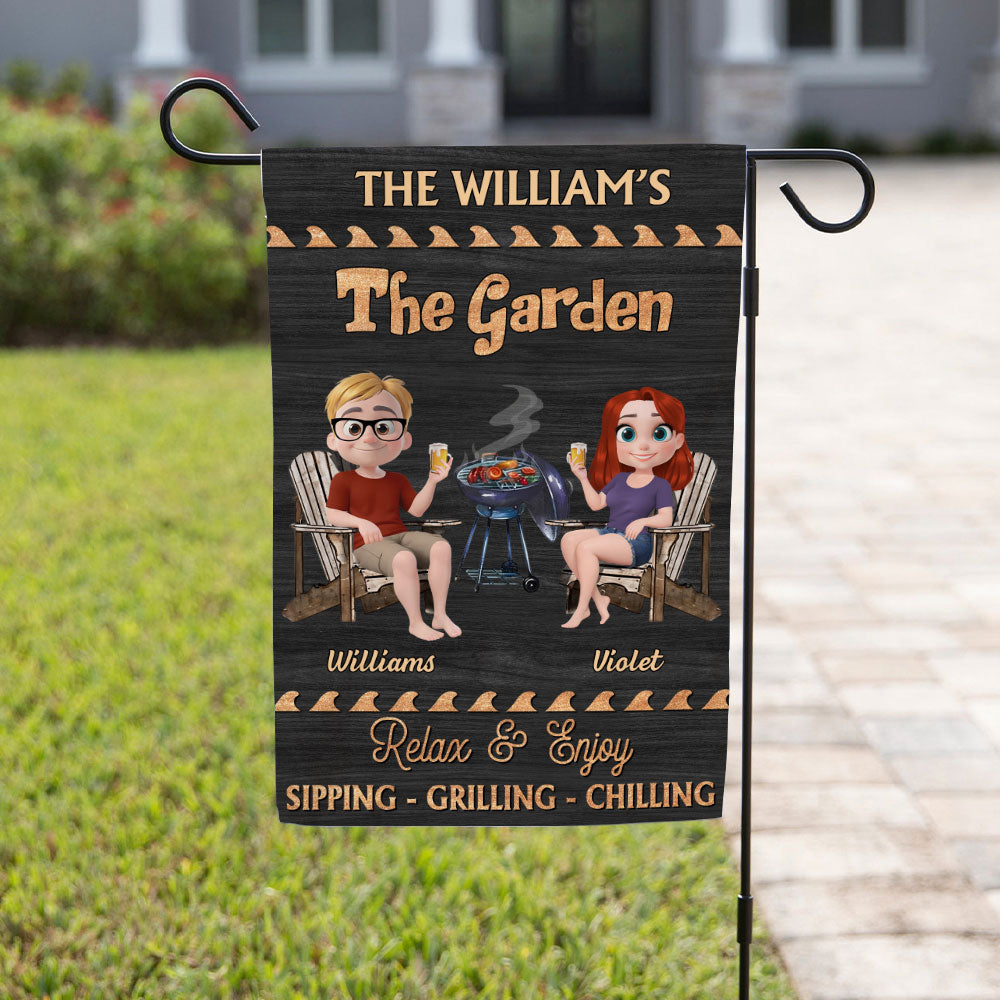 Pool And Patio Sipping Chilling - Personalized Custom Flag