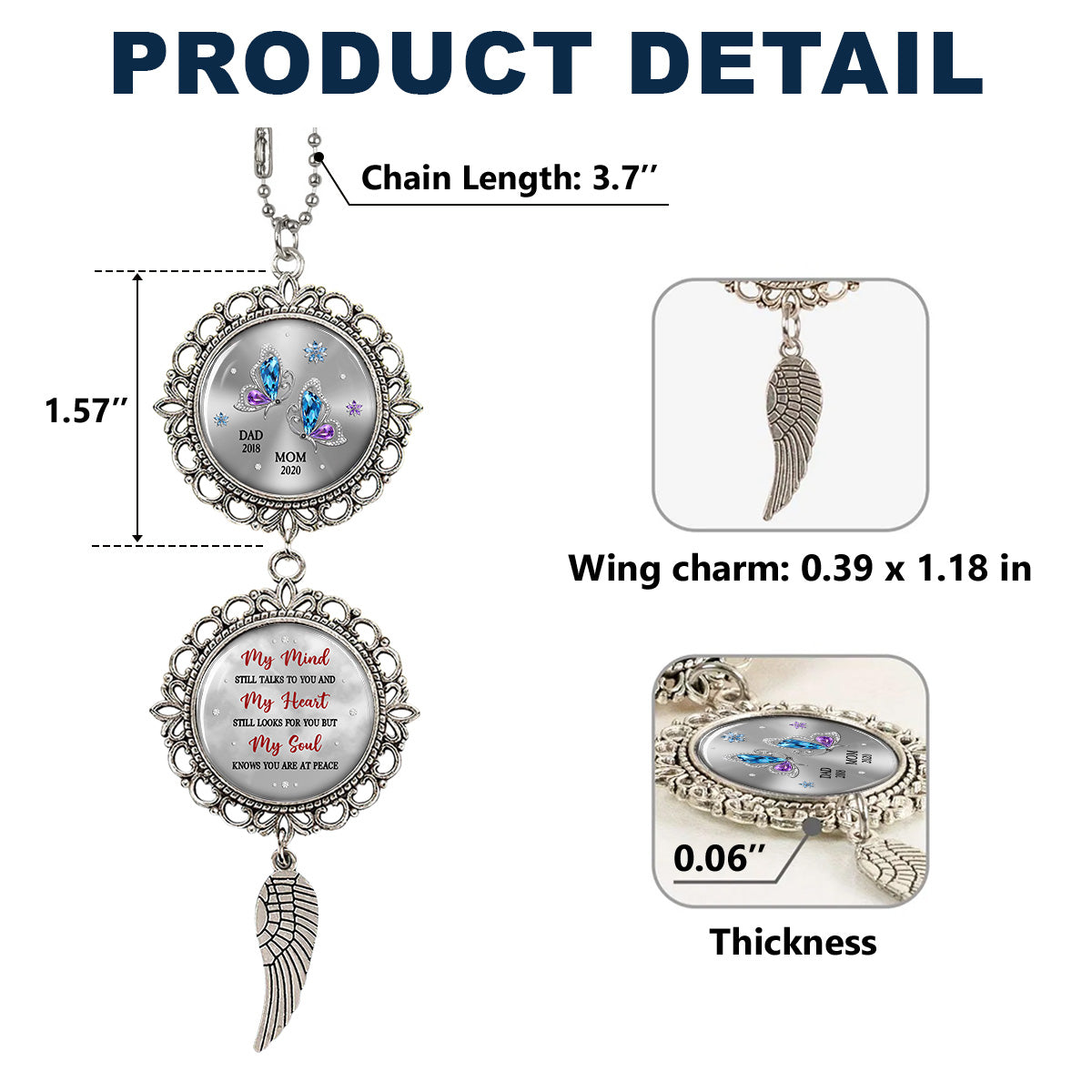 My Soul Knows You Are At Peace - Personalized Custom Charming Ornament