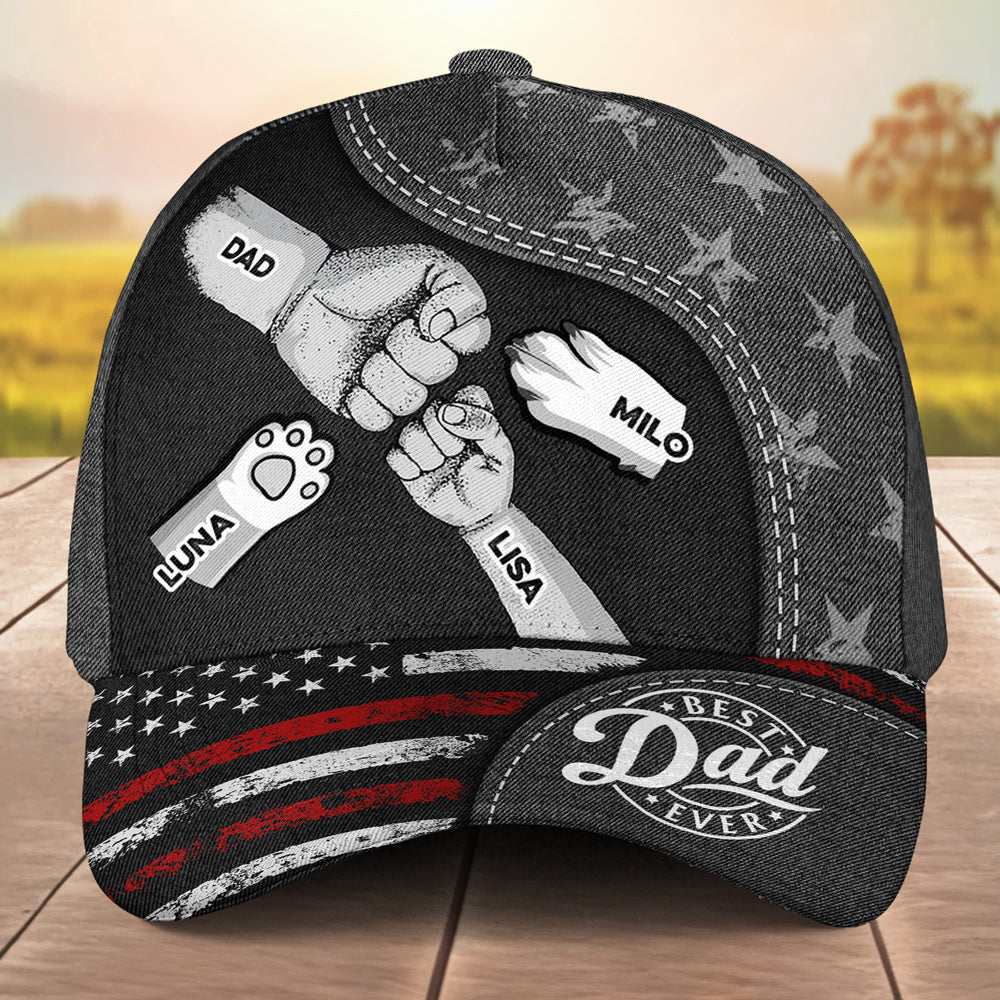 The Strength Of A Dad Lies In His Love - Personalized Custom Classic Cap