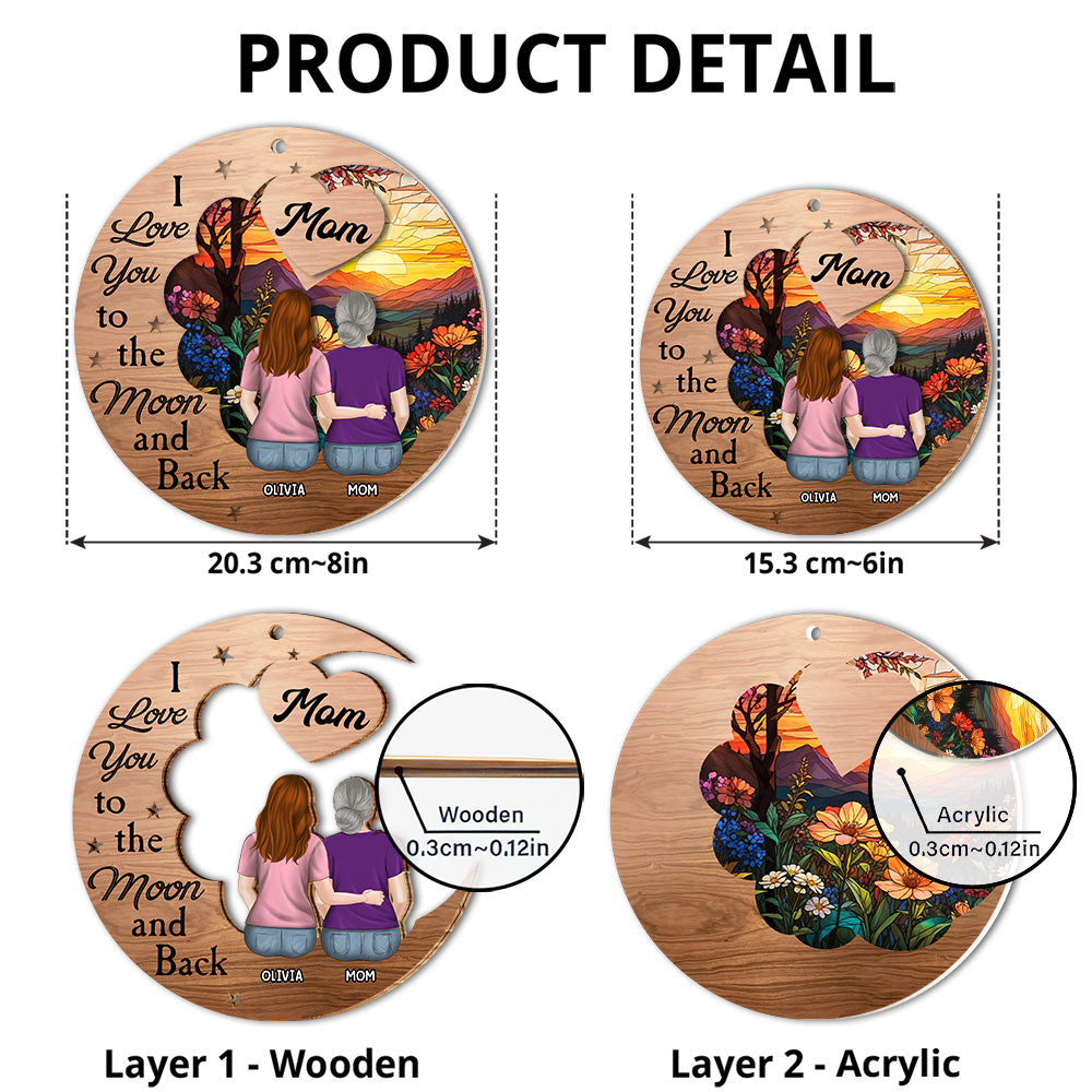 Love You To The Moon - Personalized Custom Suncatcher