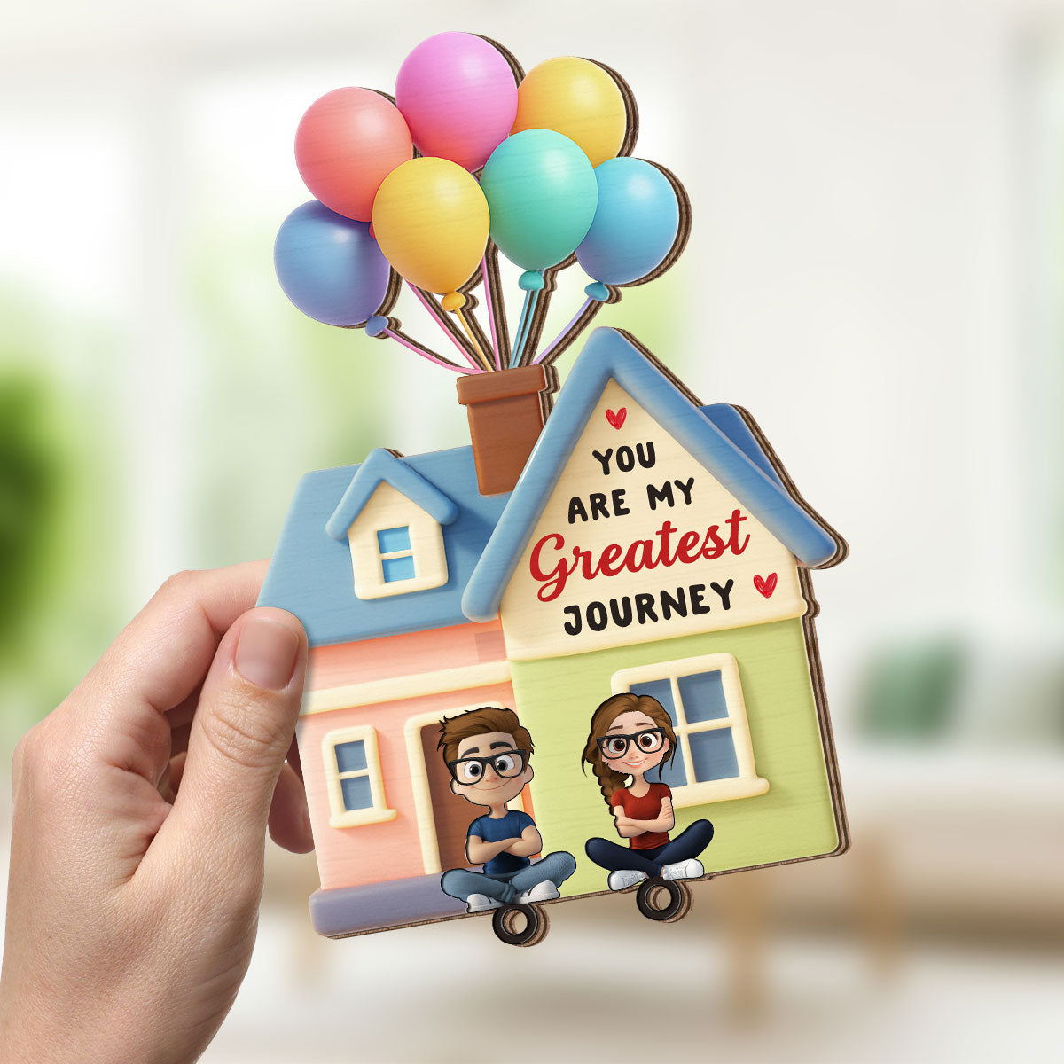 You Are My Greatest Journey - Personalized Custom Wooden Key Holder With Keychain