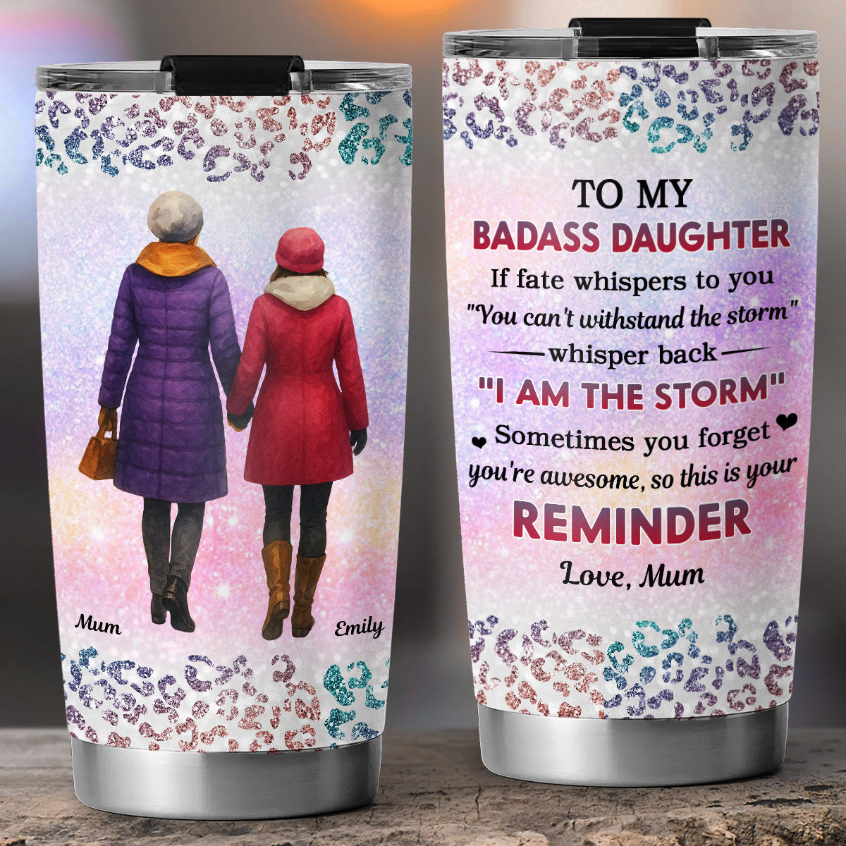 Two Generations One Heart - Personalized Custom Tumbler