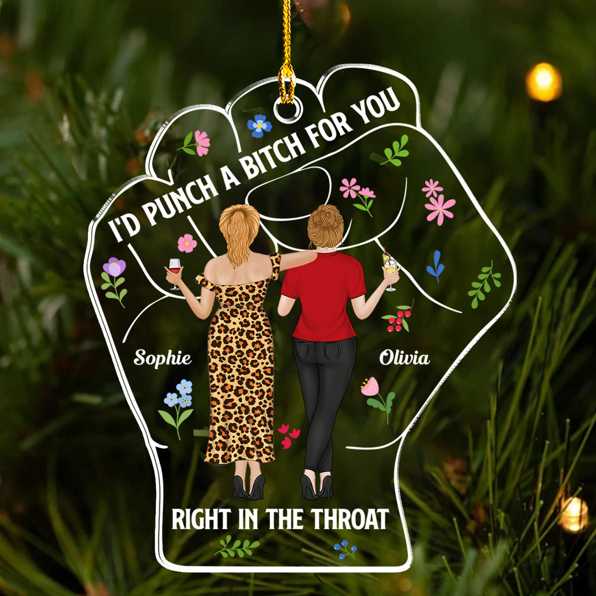 Punch For Friendship - Personalized Custom Acrylic Ornament