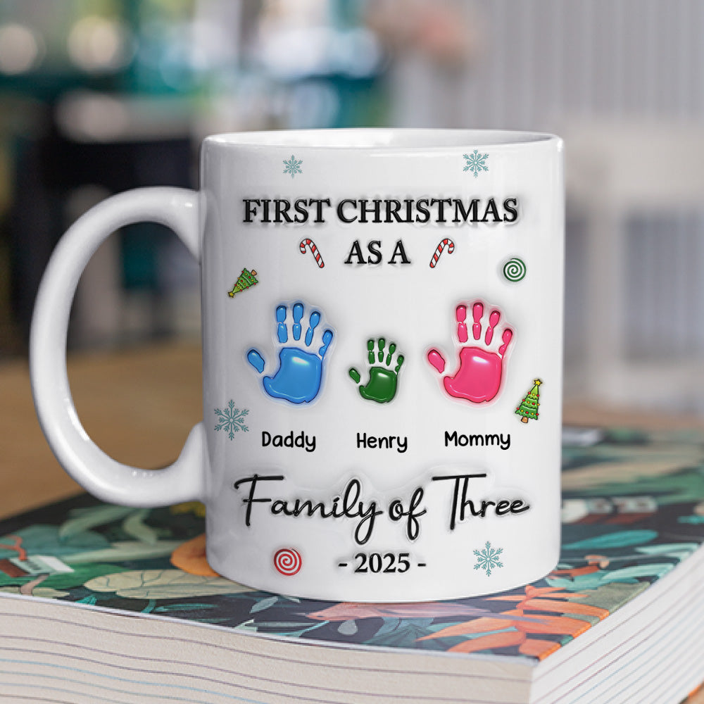 First Christmas Family - Personalized Custom 3D Inflated Effect Mug