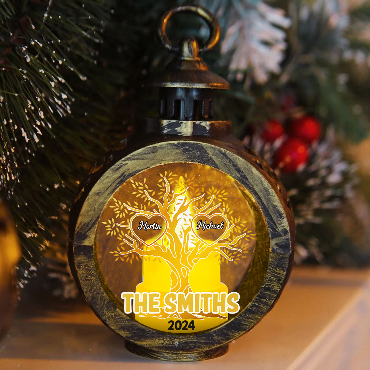 Family Tree - Personalized Custom Christmas Lantern