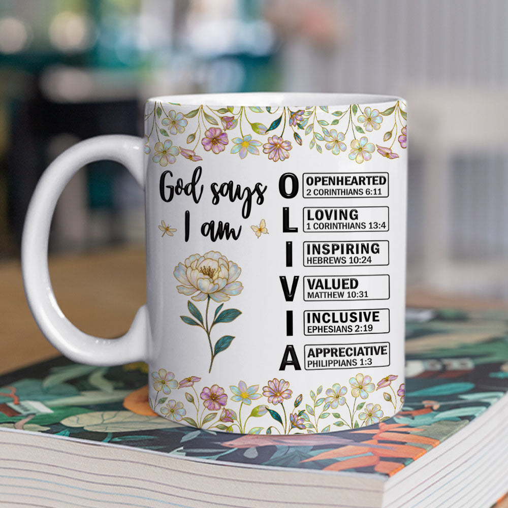 God Says You Are Mother Of Pearl - Personalized Custom Coffee Mug