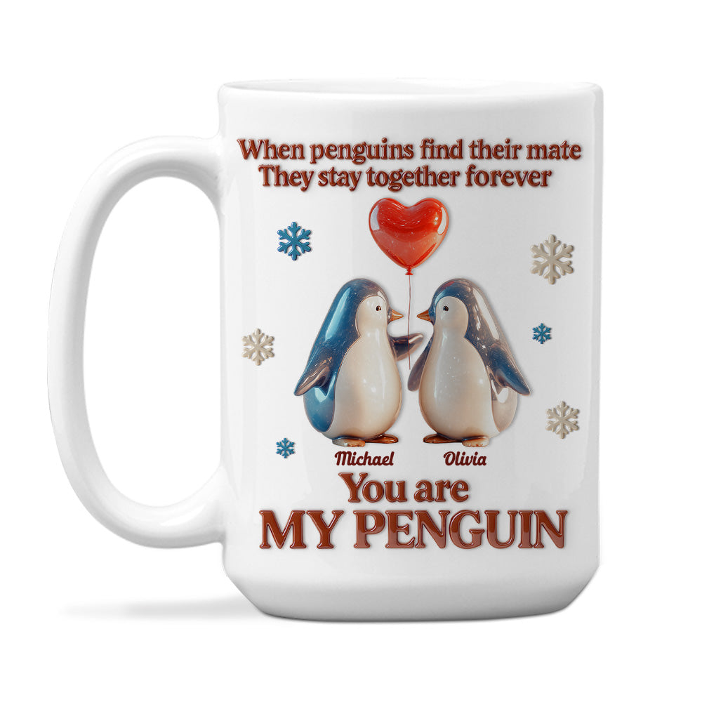 My Penguin Forever - Personalized Custom 3D Effect Coffee Mug