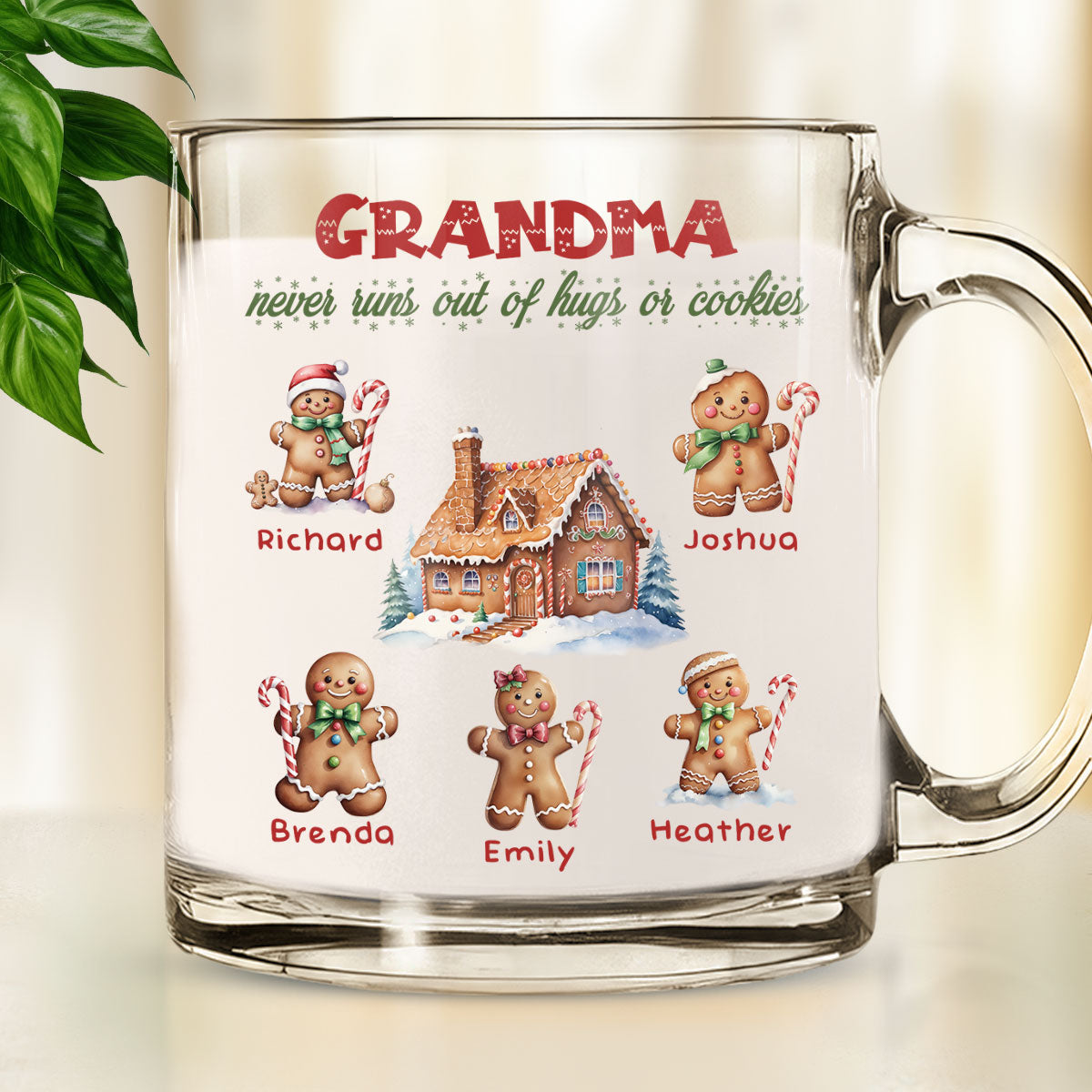 Grandma Never Run Out of Cookies - Personalized Custom Glass Mug