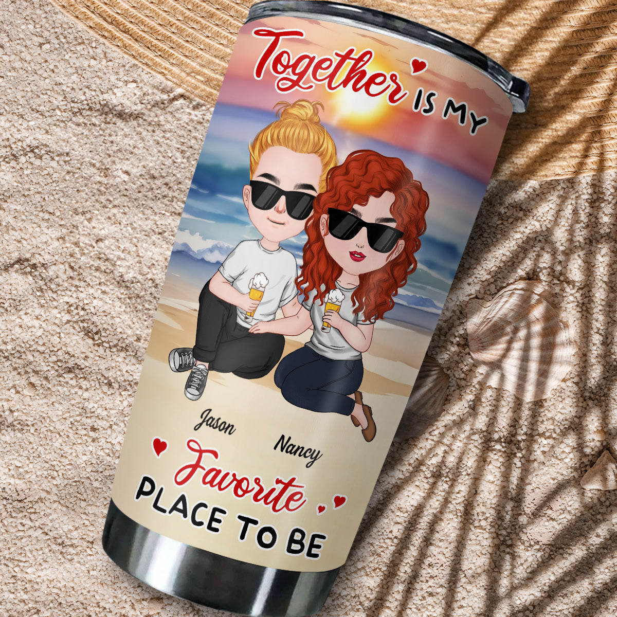 Together Is My Favorite Place To Be - Personalized Custom Tumbler