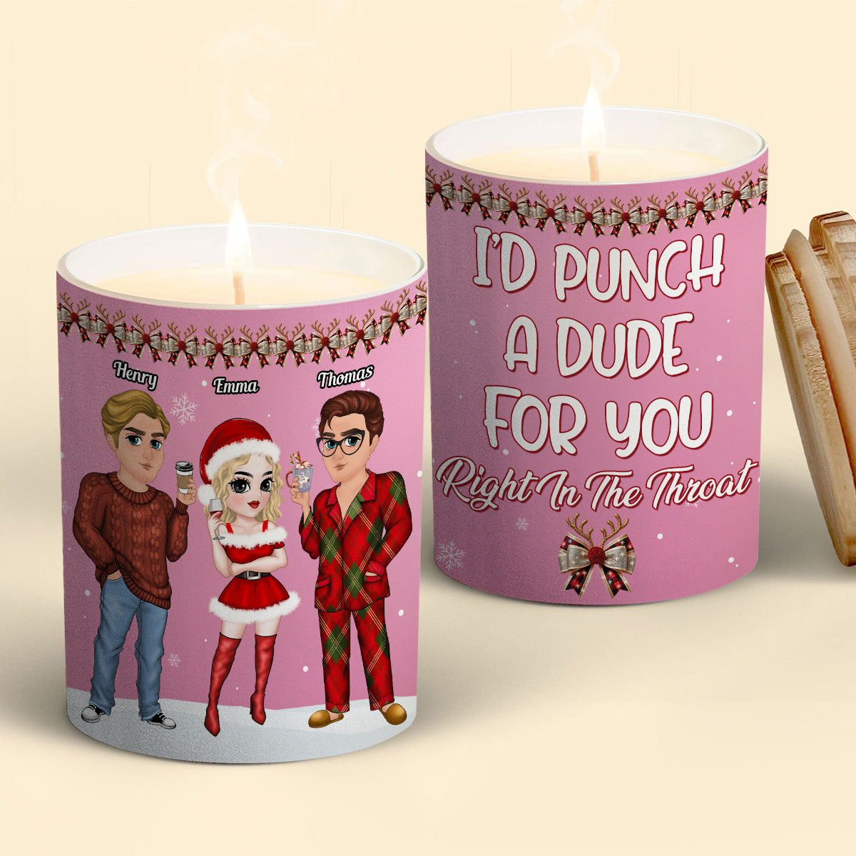 Punch A Dude - Personalized Custom Candle