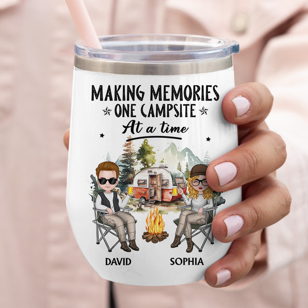 Making Camping Memories - Personalized Custom Wine Tumbler