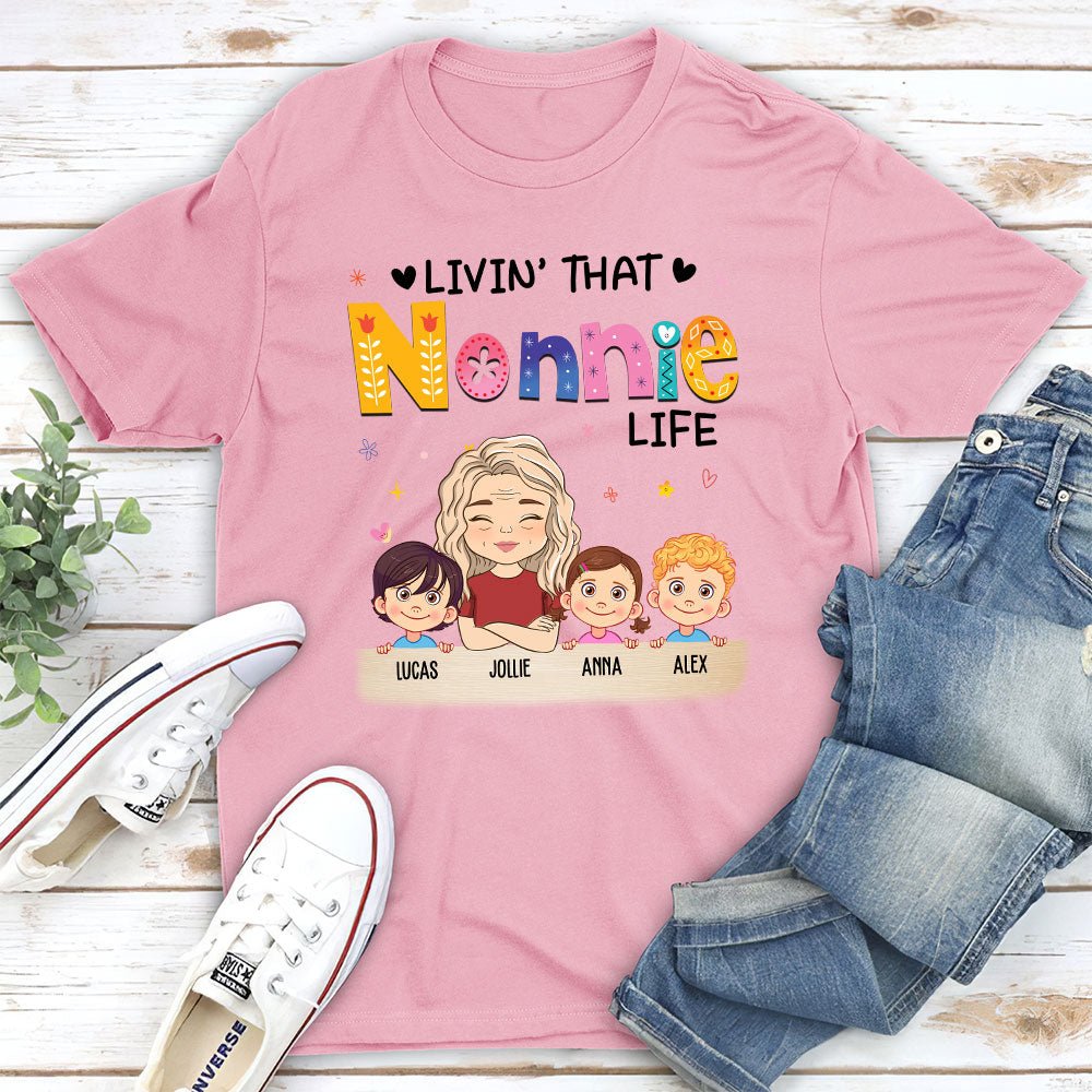 Livin' That Grandma Life - Personalized Custom Unisex T-shirt