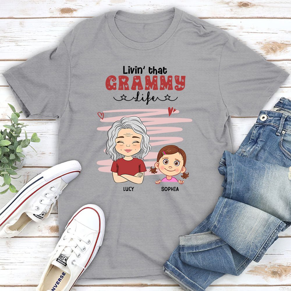 Livin' That Grandma - Personalized Custom Unisex T-shirt