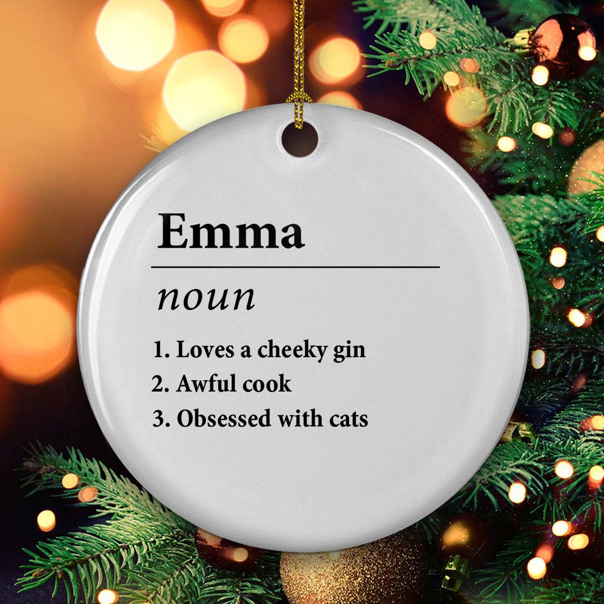 Personal Definition - Personalized Custom Ceramic Ornament