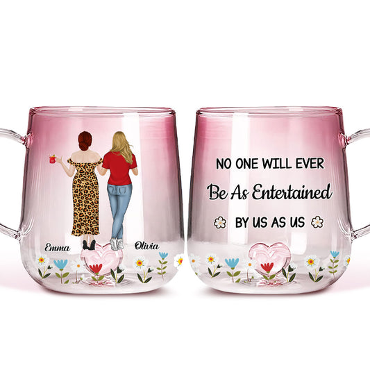 No One Like Us - Personalized Custom Pink Gradient Glass Mug