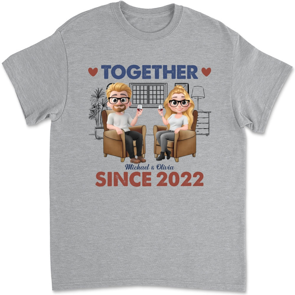 Together Since Husband Wife - Personalized Custom Shirt