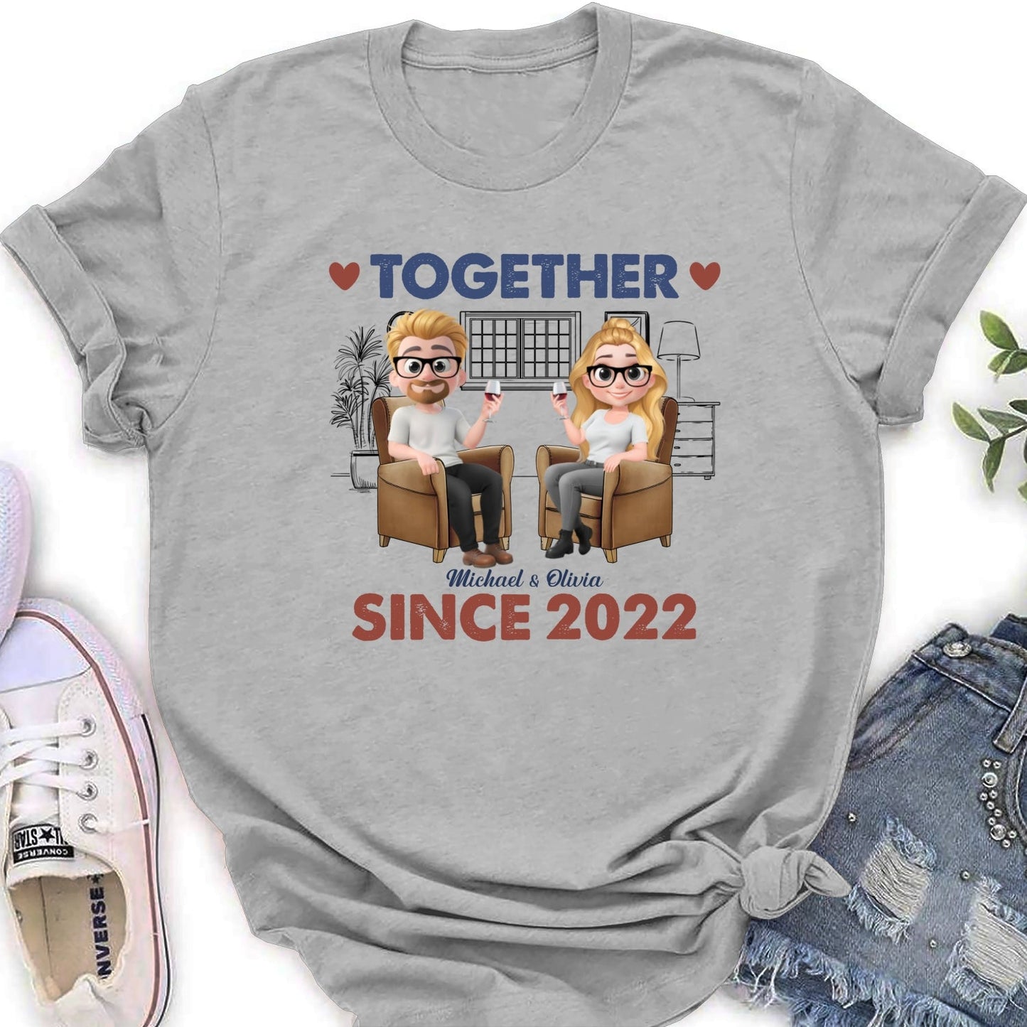 Together Since Husband Wife - Personalized Custom Shirt
