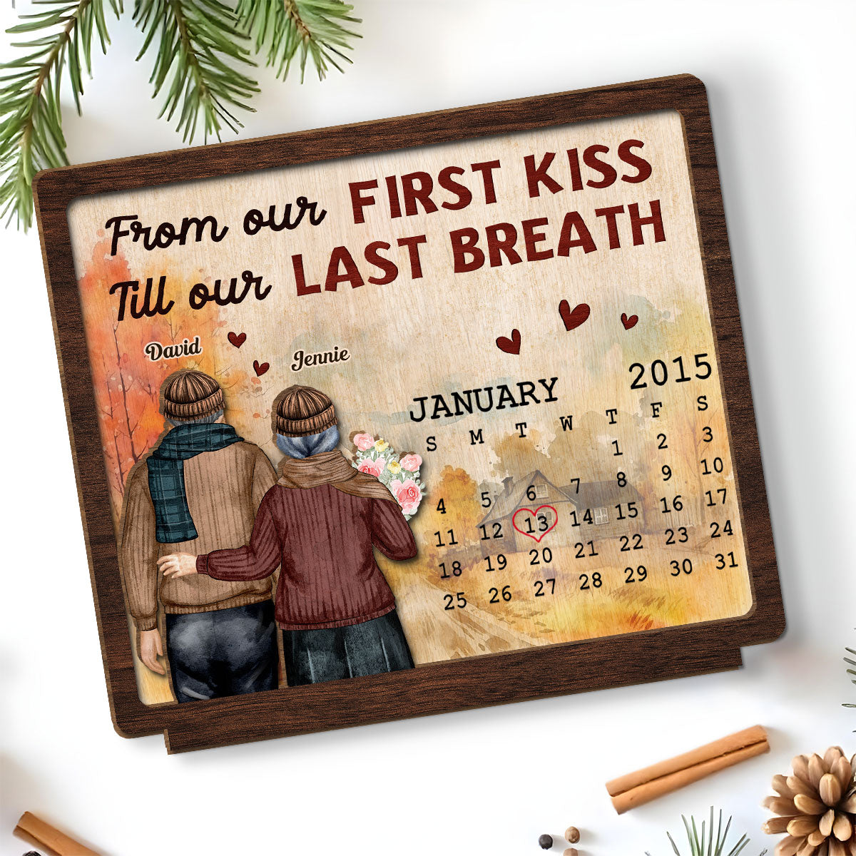 Till My Last Breath - Personalized Custom 2-Layer Wood Plaque With Flat Base