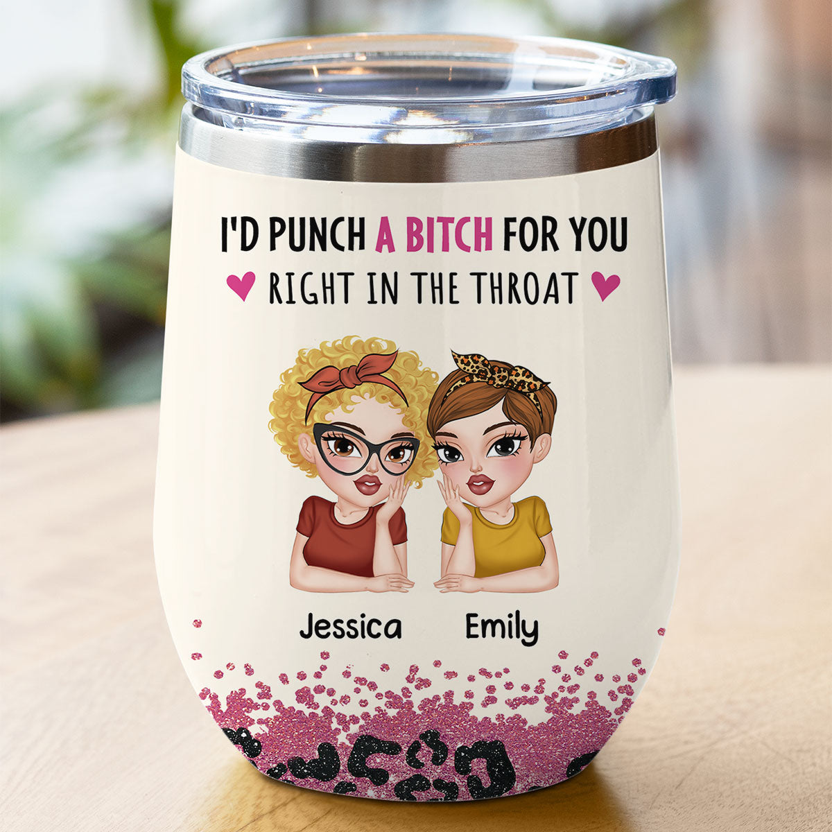 Best Friends - Personalized Custom Wine Tumbler