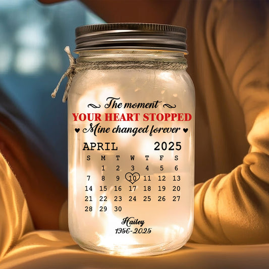 The Moment - Personalized Custom Mason Jar Light